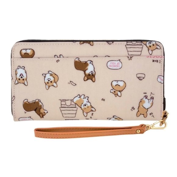 Waterproof Corgi Zipper Wristlet Long Wallet - Picture 3 of 14